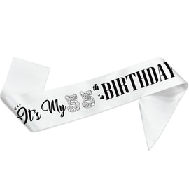 It's My 55th Birthday Sash,55 Years Old Sash, 55th Birthday Gifts for Happy 55th Birthday Party Favor Supplies