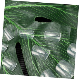 FRCOLOR 1set Transparent Fake Nail Tips Patches Nail Art Stickers Decals for Women Easy Application for Parties Holidays Create Unique Designs Styles