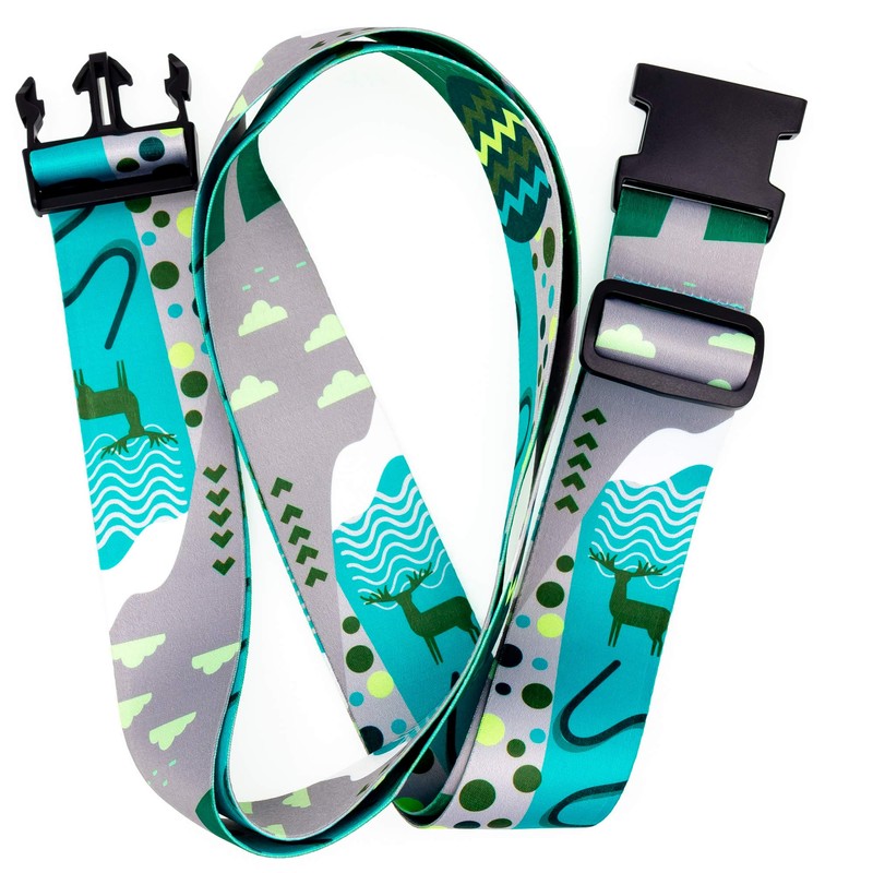 Teeoff Luggage Straps Suitcase Belts Travel Bag Accessories Adjustable (Geometric