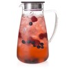 FORLIFE Flask Glass Jug Iced Tea Pitcher, 64 oz, Cranberry