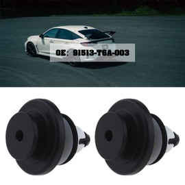 ECSiNG 10PCS Tailgate Spoiler Clips 91513-T6A-003 Compatible with Civic CR-V Fit HR-V Plastic Tailgate Spoiler Pin and Nut Retainer Fasteners