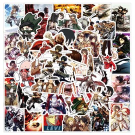 Attack On Titan Stickers 50 Pieces AOT Stickers Cool Anime Stickers Vinyl Waterproof Stickers for Teenagers Adults Laptop Water Bottles Skateboard Guitar