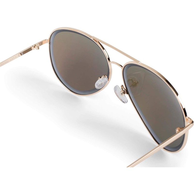 styleBREAKER Unisex Pilot Sunglasses with Polished Edge, Mirrored Polycarbonate Lenses