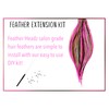 50 Natural & Hot Pink Color Hair Feathers - 9”-