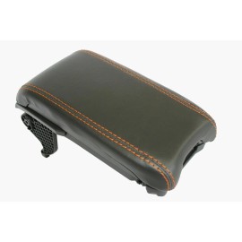 Kar Designers Real Leather w/Orange Stitching Center Console Lid Cover Fits 16-20 Honda Civic