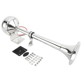 DasMarine Pontoon Marine Boat Horn,12v Trumpet Horn,Electric Single Horn Stainless Steel Horn for Truck,Boat