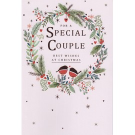 Christmas Card to Special Couple - Medium Size 6" X 9"