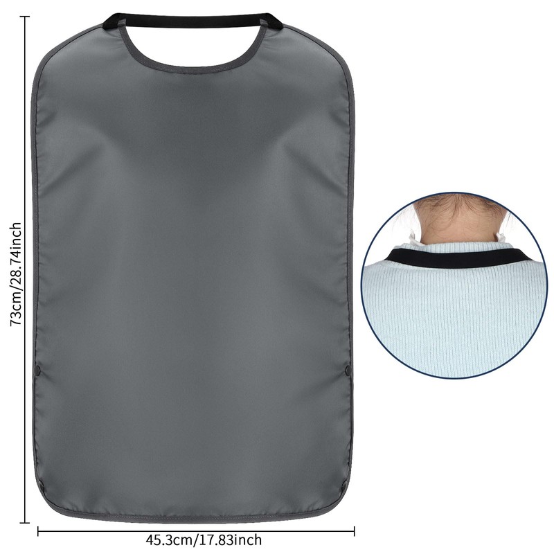 Twistover 1pcs Double Layer Stretchable Adult Bibs with Crumb Catcher