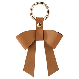 Leather Bow Charm for Bag Purse Handbag, Leather Bow Keychain, Cute Elegant Bow Bag Accessory