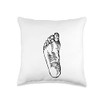 Foot Reflexology Podiatry Throw Pillow
