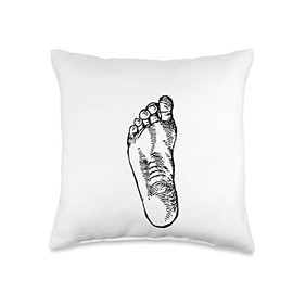 Foot Reflexology Podiatry Throw Pillow