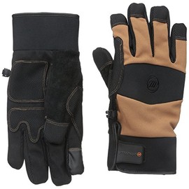 Manzella Men's Ranch Hand Touch Tip Gloves, Medium, Black/Wheat