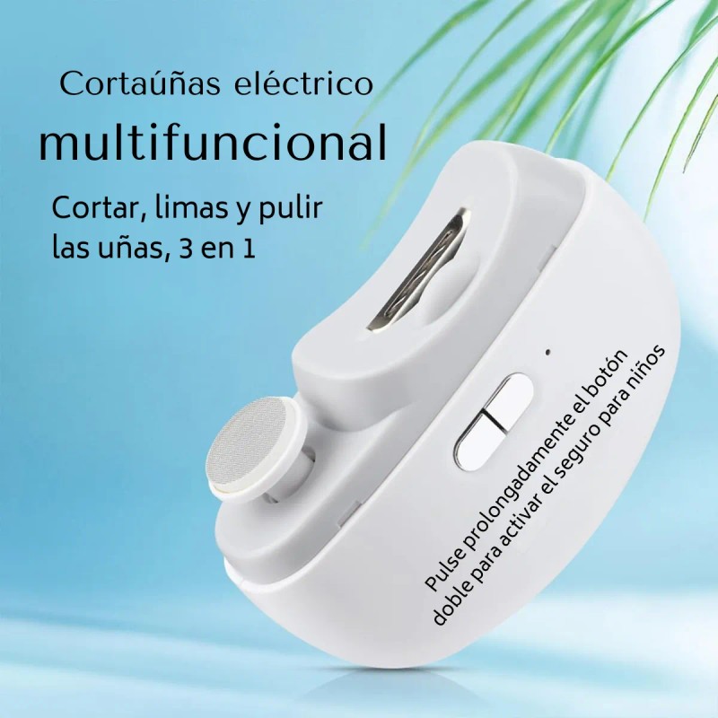 Lima Eléctrica Portátil Uñas Adulto Bebe Cortaúñas Manicura