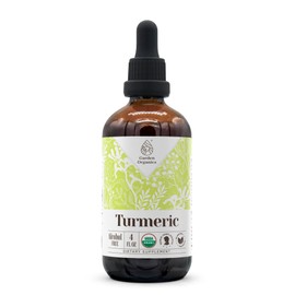 Garden Organics Turmeric USDA Organic Alcohol-Free Extract | Dietary Supplement, High-Potency Tincture | Natural Certified Organic Turmeric (Curcuma Longa) Dried Root (4 oz)