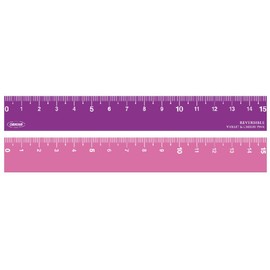 Kyoei Plastic REV-15 Double-Sided Color Ruler, 5.9 inches (15 cm) Scale