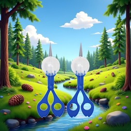 aoukoslt 2-Pack Nature Exploration Tools - Ergonomic Scoopers and Clamps for Field Research and Outdoor Activities, Durable Plastic Design with Non-Slip Grip