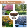 OUISJYER Metal Bird Bath for Outdoors, 12" Dia Bowl with