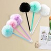 MEISH 6Pcs Pompom Pen Cute Fluffy Pen Plastic Ballpoint Pen