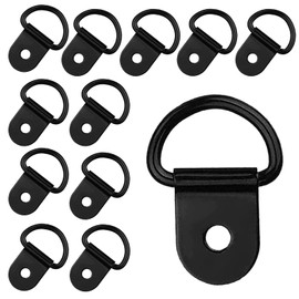 ZoeTekway Pack of 12 D Mounting Ring Lashing Eyelets, 36 x 25 mm Universal Size, Lashing Eyelets Mounting Ring, D-Shape Holder, It is Stainless Steel, for Securing Loads in Trailers, Cars, Trucks