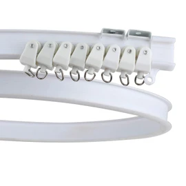 Flexible Bendable Ceiling Curtain Track, Curved Ceiling Track for Curtains, Room Divider Ceiling Track Rail System 16.5 FT / 5 Meters