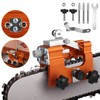 Chainsaw Sharpener, Chainsaw Sharpening Jig Kit with Tungsten Burr, Hand-Cranked
