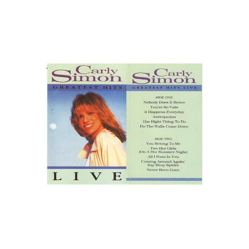 Carly Simon Greatest Hits LIVE (CASSETTE)