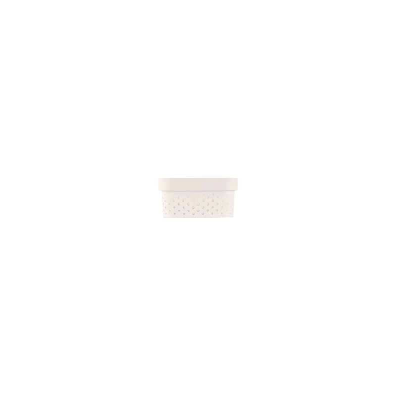 CURVER | Infinity Dots Xs 1.4 Litre Recycled Basket, White,