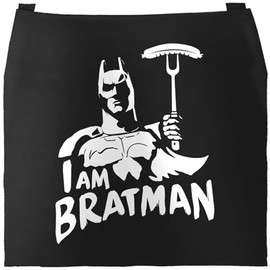 MoonWorks® BBQ Apron with Saying Grillseargent Born to Grill-Geschenke Men Skeleton, Bratman Black