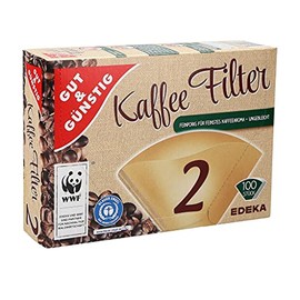 GUT&GÜNSTIG Pack of 100 Coffee Filters Size 2 | Filter Bags 1 x 2