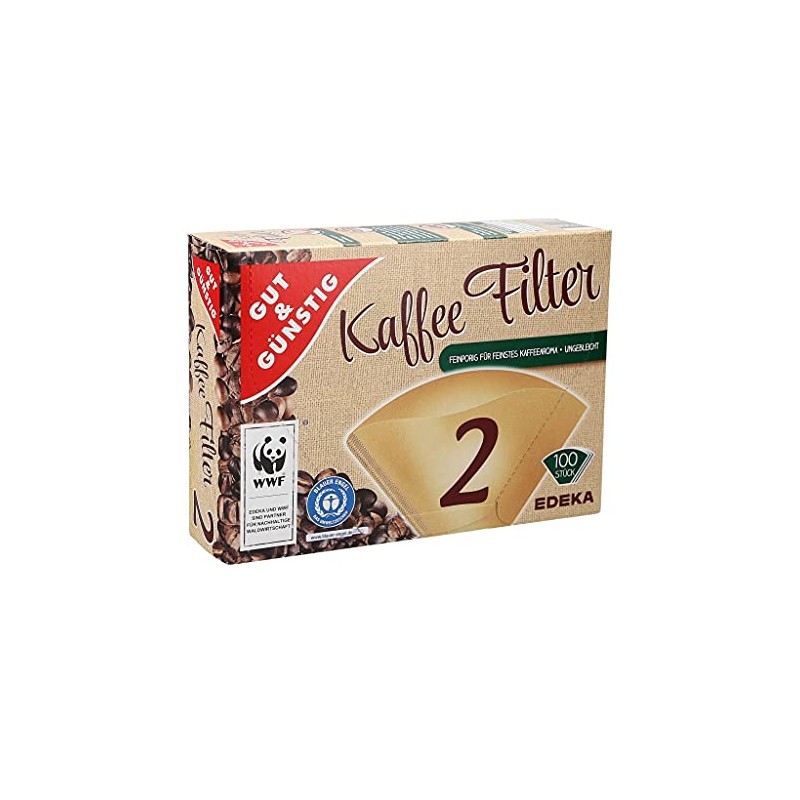 GUT&GÜNSTIG Pack of 100 Coffee Filters Size 2 | Filter