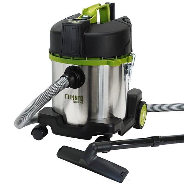 Minato MPV-201 Vacuum Cleaner for Wet & Dry Professional Vacuum Cleaner (Capacity 6.6 gal (20 L) / Cord 32.8 ft (10 m) + 6.6 ft (2 m) Hose Long Specifications