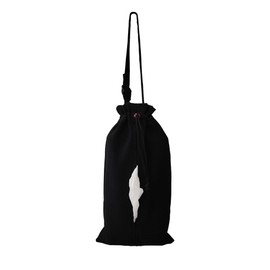 Tissue Case Cover Hanging Cloth Stylish Black Tissue Holder for Wall Hanging Car Bathroom Living Room