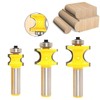 Sinoprotools Bullnose Bead Router Bits, 1/2-Inch Shank 3 Bits Set,