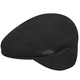 kangol Herren Wool 504 Earlap Mütze, Schwarz, L