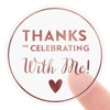 Alynta Thanks for Celebrating with Me Stickers 120Pcs 1.6 Inch
