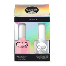 Color Club Little Miss Paris Gel and Lacquer Duo Polishes, Light Pink Color, .5 fl oz Each (15 mL)