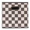 Household Essentials Fabric Storage Bins 6 Piece Set, Checkerboard White