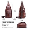 WeeDee Sling Bag Leather Shoulder Bag Chest Bag Shoulder Bag