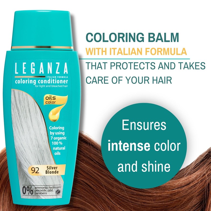 Leganza Hair Coloring Conditioner Natural Balm Color Silver Blonde Nº