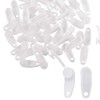 150 Pieces Traverse Curtain Rod Slides, White Plastic Snap-in Traversing
