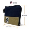 CHUMS CH60-3613 Square Coin Case Sweat Nylon Card Case Coin