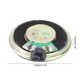 2 x 8 Ohm 1 W Metal Shell Magnetic Speaker Horn Audio Stereo Speaker 28 mm Diameter