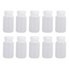 10Pcs Reagent Bottle Plastic Wide Mouth Lab Liquid Sample Seal