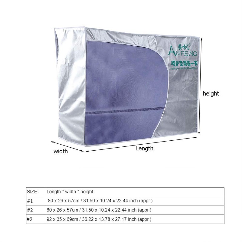 Window Air Conditioning Cover Anti Dust Anti Snow Waterproof Sunproof