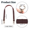 PH PandaHall 2pcs Genuine Leather Bag Handles Brown Leather Replacement