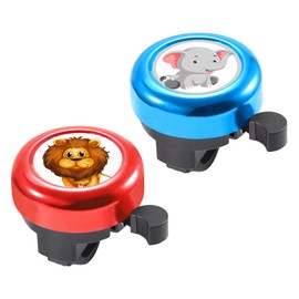 BSITSSS 2 Pieces Bike Bell, Animals Cartoon Bicycle Bell, Bike Scooter Bell Kid Girl Boy, Loud Sound Bike Bells, Bike Accessories for Bicycle/Toddler/Scooters