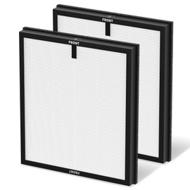 2 Pack HAP603 Replacement Filter Compatible with ECOSELF HAP603 / HAP603WF Air Puri-fier Filter, Air Puri-fiers Replacement for Home Large Room with Smart Mode, # RFHAP603, White