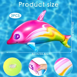 LQTSLFM Inflatable Dolphin, Inflatable Toy, Inflatable Toy Swimming Pool, for Summer Swimming Pool, Hawaii Decoration, Theme Party