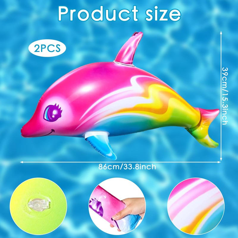 LQTSLFM Inflatable Dolphin, Inflatable Toy, Inflatable Toy Swimming Pool, for