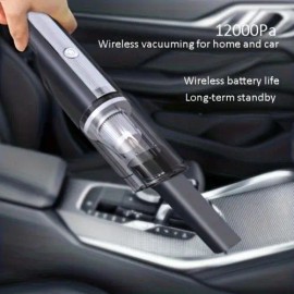 Silver Wireless Handheld Vacuum Cleaner 12000Pa Rechargeable Mini Vac for Car and Home Usecolor: Silver Color